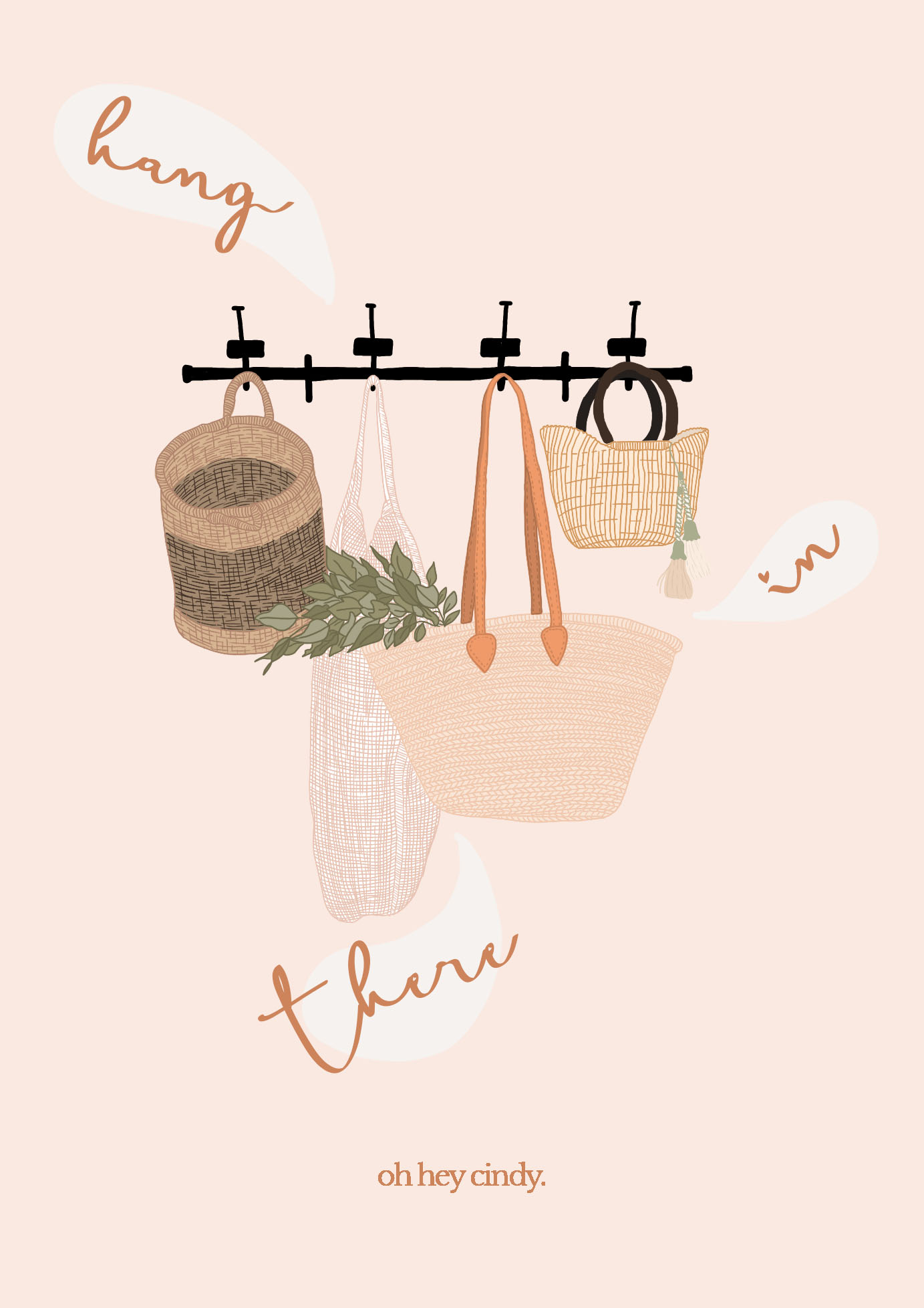 Hang in there illustration