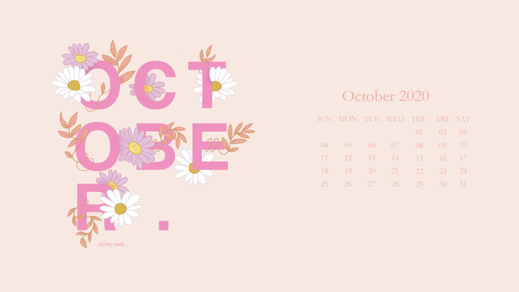 Oh Hey Cindy - October 2020 Desktop Wallpaper