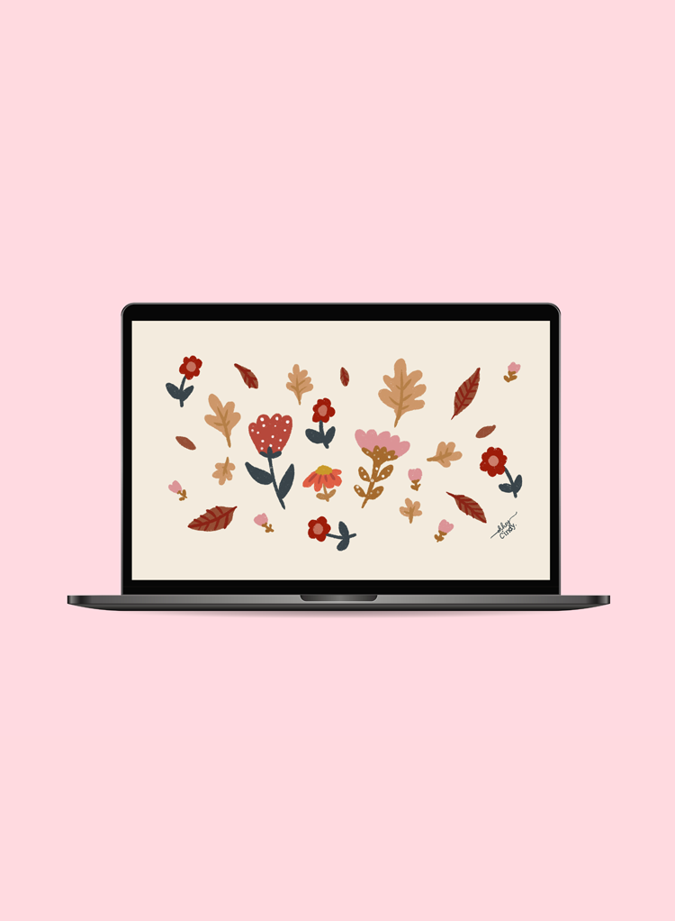Oh Hey Cindy - September 2021 Free Wallpaper Mockup - Autumn